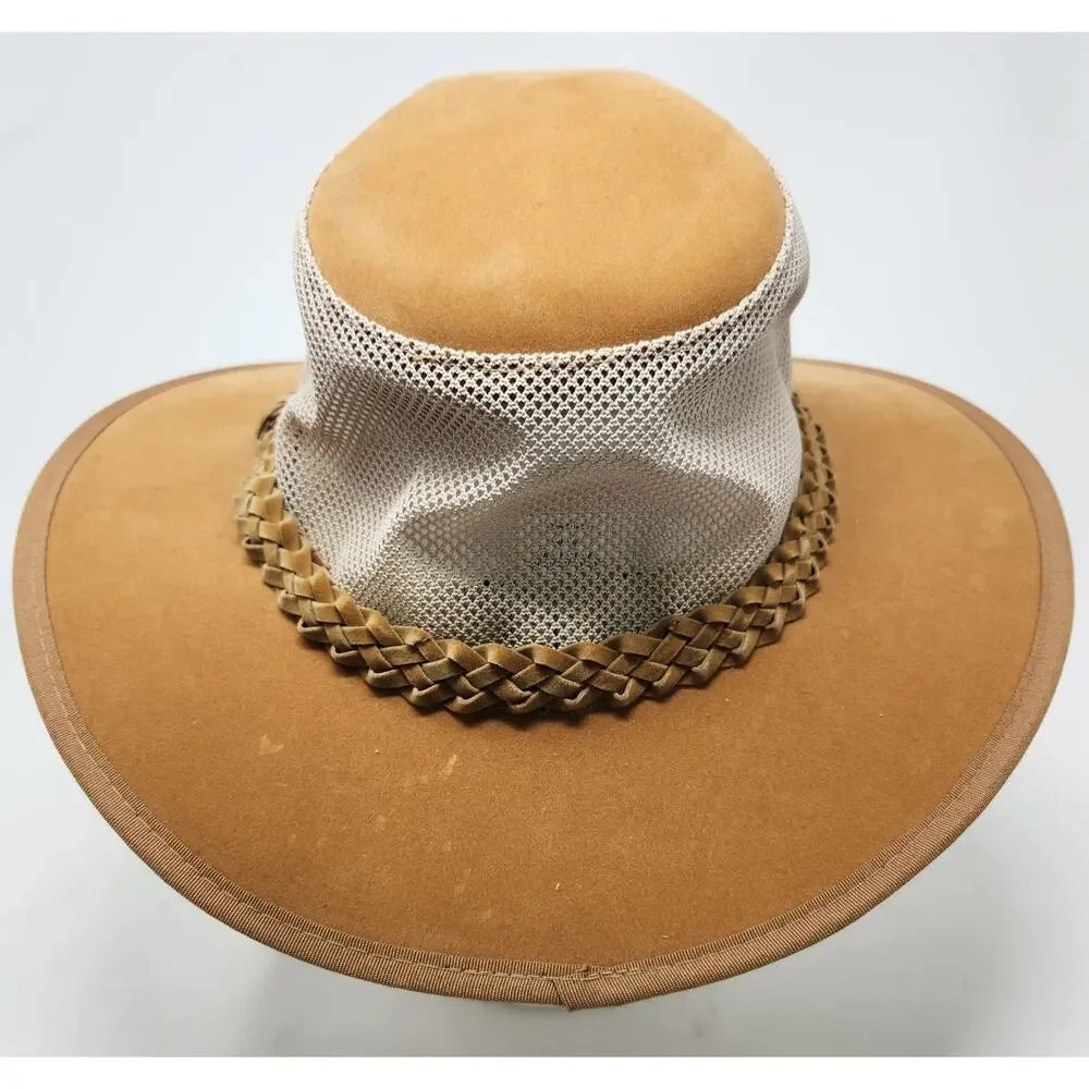 Dorfman Pacific DPC Soaker Hat Mens L/XL Wide Brim Brown Golf Hat Lake Dartmoor